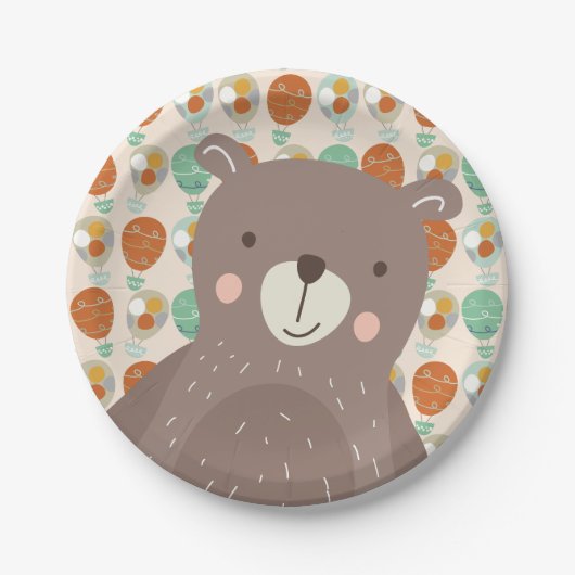 熱お洒落気球 ペーパープレート (正面)