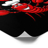 熱くてスパイシーなおもしろいザリガニは男性の女性を沸騰 ポスター (角)