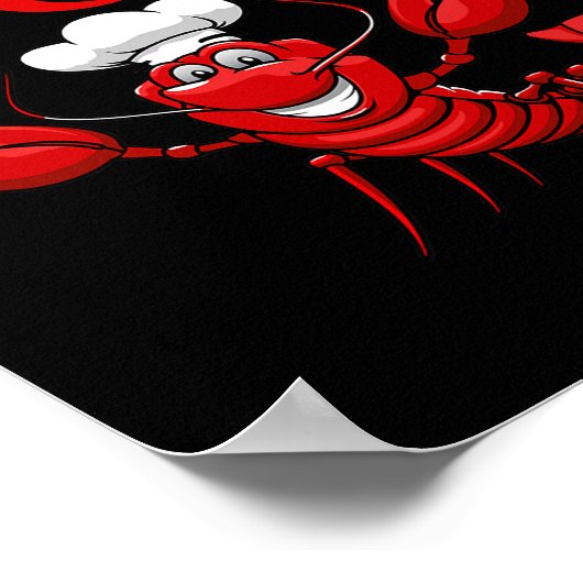 熱くてスパイシーなおもしろいザリガニは男性の女性を沸騰 ポスター (角)