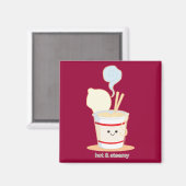 熱くて蒸し暑い マグネット (正面/裏面)