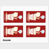 熱くて蒸し暑い 長方形シール (シート)