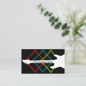 熱くポップ・アートのな色のギタービジネス 名刺 (スタンド正面)