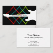 熱くポップ・アートのな色のギタービジネス 名刺 (正面/裏面)