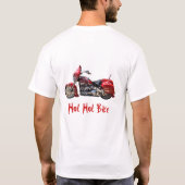 熱く熱いバイクのTシャツ Tシャツ (裏面)