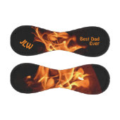 熱く燃える炎とイニシャル 野球ボール (パネル)