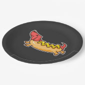 熱く犬おもしろいな犬 ペーパープレート (アングル)