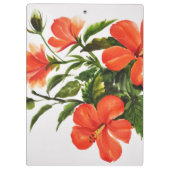 熱く赤いハイビスカス クリップボード (裏面)