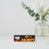 熱く、いけない火および赤い大理石の中心 スキニー名刺 (スタンド正面)