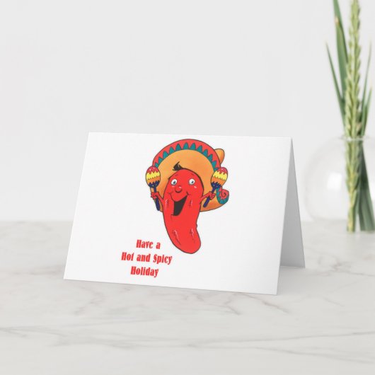 熱く、ぴりっとする休日のクリスマスを持って下さい シーズンカード (正面)