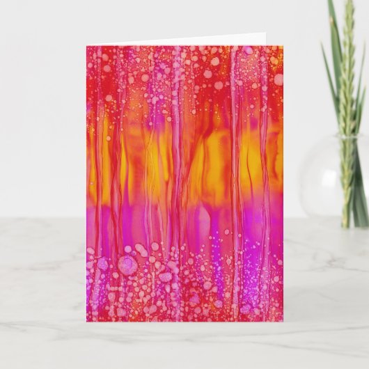 "熱く、ピンクの" -すべての行事の挨拶 カード (正面)