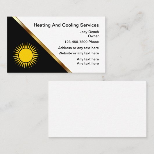 熱し、冷却の名刺 名刺 (正面/裏面)