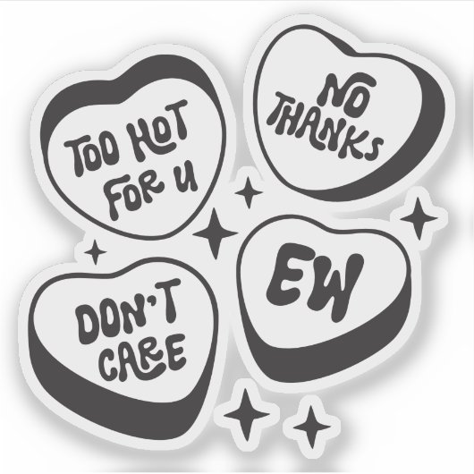 熱すぎてUに感謝していは、やめ気にて、Ew おもしろい Gir シール (正面)