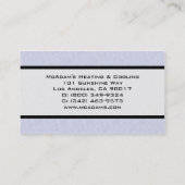 熱する冷却HVACのヒートポンプの炉交互計算Platnum 名刺 (裏面)