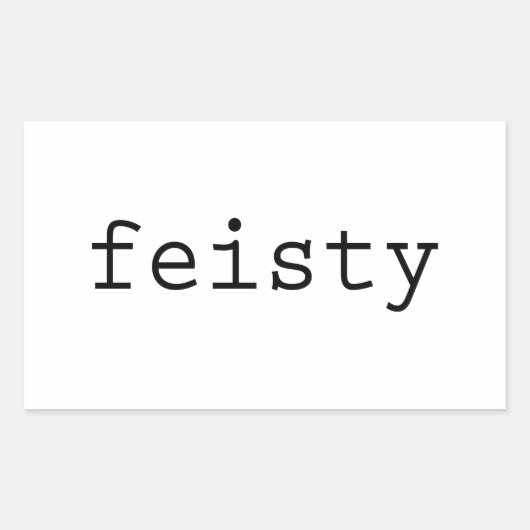 熱っぽい 長方形シール (正面)