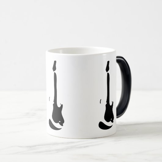 熱によって活動化させる現われるギターのマグ モーフィングマグカップ (正面右)