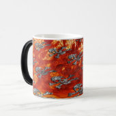 熱によって活動化させる現われるスカル及び骨が交差した図形のマグ モーフィングマグカップ (正面左)