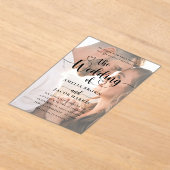 熱の結婚とフォトアクリル招待状 アクリル招待状 (レイダウン)