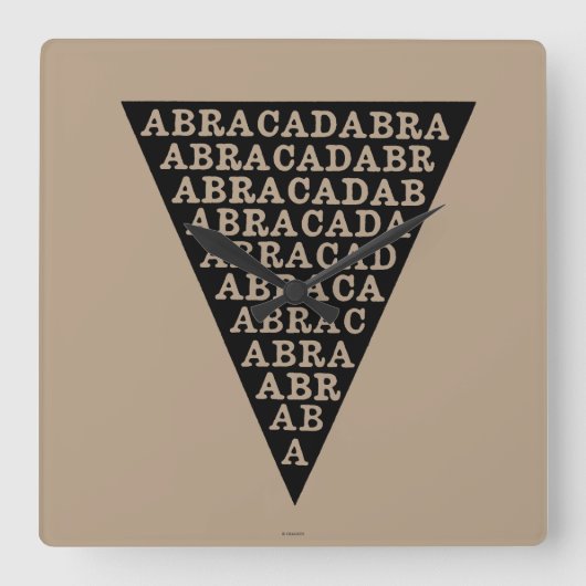 熱の防止の記号 スクエア壁時計 (正面)