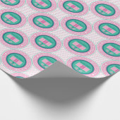 熱もしは取れない – ピンクとミニティ ラッピングペーパー (角)