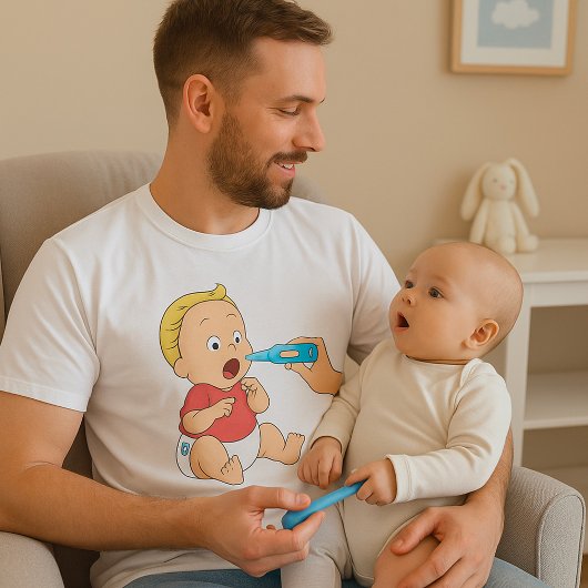 熱を出す赤ちゃん Tシャツ