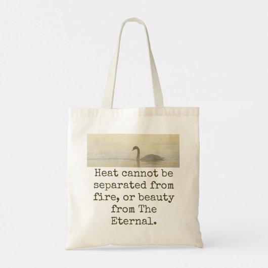 熱を分離できない – 美しい引用文 トートバッグ (裏面)