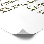 熱を分離できない – 美しい引用文 ポスター (角)