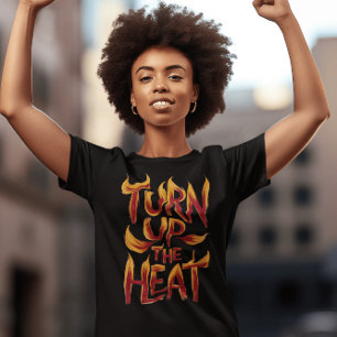 熱を様式化する Tシャツ