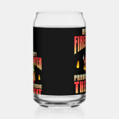 熱を求めて意気揚々と非番の消防士 ガラス缶 (右)