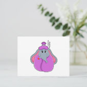 熱を測るゾウ ポストカード (スタンド正面)