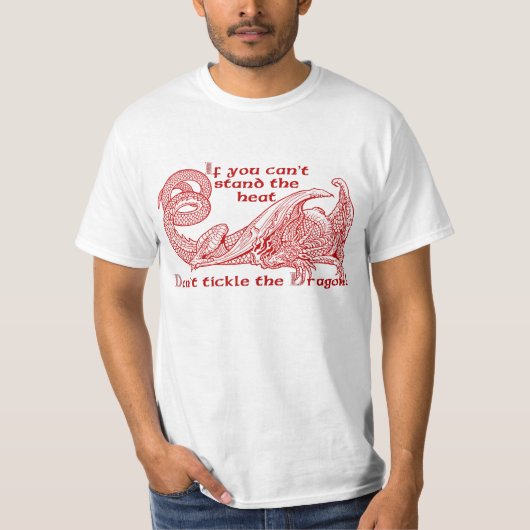 熱を立てることができなかったらくすぐらないで下さい Tシャツ (正面)