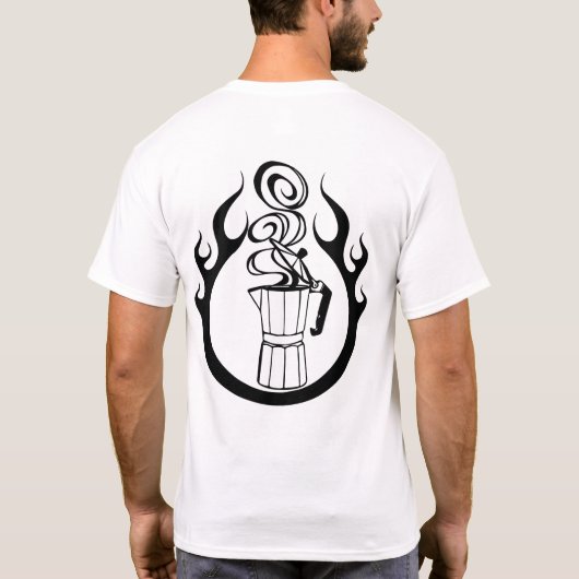 熱イタリアンコーヒーメーカー Tシャツ (裏面)