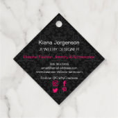 熱エレガントいピンクの渦巻きが盛つるり フェイバータグ (裏面)