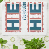 熱カスタム手拭 キッチンタオル (折り畳み)