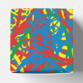 熱カラフルく混ぜ合った赤い緑のアート青 フェイバーボックス (上部)