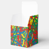 熱カラフルく混ぜ合った赤い緑のアート青 フェイバーボックス (オープン)