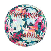 熱カラフル帯模様 野球ボール (正面)