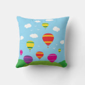 熱カラフル気球の離陸 クッション (裏面)