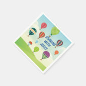 熱カラフル気球キッズパーティーナプキン スタンダードカクテルナプキン (角)