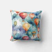 熱カラフル気球パターン クッション (正面)