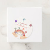 熱カラフル気球レインボーベビーシャワー フェイバータグ (インサイチュ)