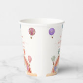熱カラフル気球レインボーベビーシャワー 紙コップ (右)