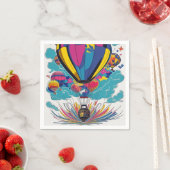 熱カラフル気球 スタンダードカクテルナプキン (インサイチュ)