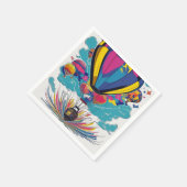 熱カラフル気球 スタンダードカクテルナプキン (角)