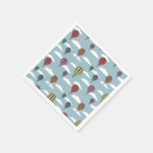 熱カラフル気球 スタンダードカクテルナプキン (角)