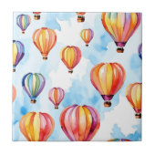 熱カラフル気球 タイル (正面)