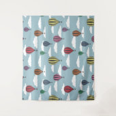 熱カラフル気球 タペストリー (正面)