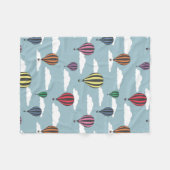 熱カラフル気球 フリースブランケット (正面(横))