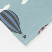 熱カラフル気球 フリースブランケット (角)