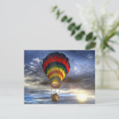 熱カラフル気球 ポストカード (スタンド正面)