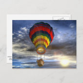 熱カラフル気球 ポストカード (正面/裏面)